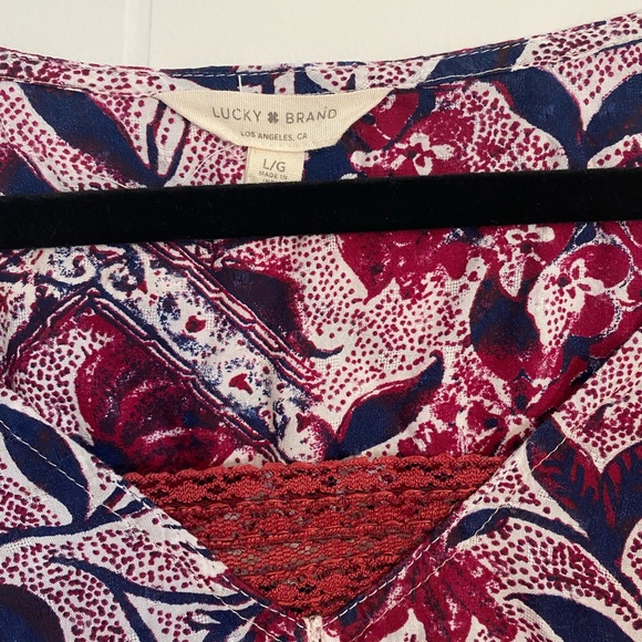 Women’s Floral Lucky Brand Top - Picture 3 of 6